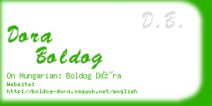 dora boldog business card